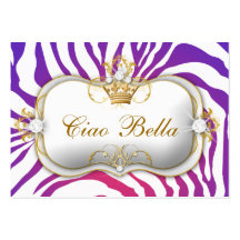 311-Ciao Bella Purple Fade Appointment Card Business Card