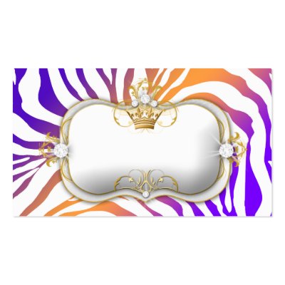 311 Ciao Bella Zebra Warm Sun Burst Name Card by Jill311