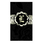 311-Cream Rose n' Lace Business Card Templates