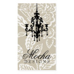 311-CREAMY MOCHA VINTAGE DAMASK business cards