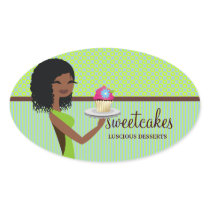 311 Cupcake Cutie Blue Green African American Sticker