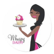 311 Daisy Cupcake Cutie African American Stickers