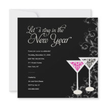 311-Damask Glass | New Years Eve Custom Invites