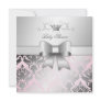 311-Damask Shimmer Bow Precious Pink Baby Shower