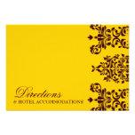 311 Dashing Damask | Fresh Orange Yellow RSVP Personalized Invite