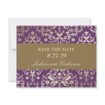 311-Dazzling Damask Gold Ivory Save the Date