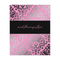 311-Dazzling Damask Pink Flamingo Flyer