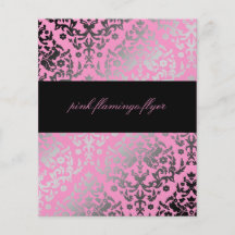 311-Dazzling Damask Pink Flamingo Flyer