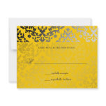 311-Dazzling Damask Yellow Jacket RSVP card