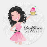 311 Dollface Desserts Kohlie Damask Sticker
