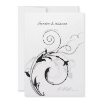 311-Dotted Desire |  Black and White Personalised Invite