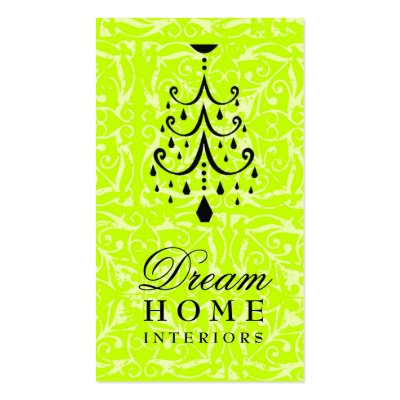 311-DREAM HOME BLACK NEON CHANDELIER BUSINESS CARD by Jill311