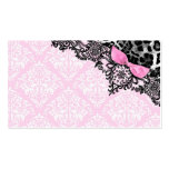 311 Dream in Leopard & Lace Girly Pink Name Card Business Cards