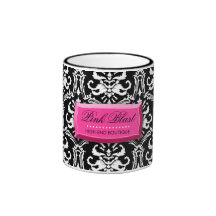 311-Elegant Pink BlastDamask Coffee Mug