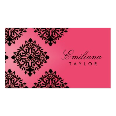 311 Emiliana Passion Pink & Black Damask by Jill311