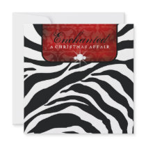 311-Enchanted Red Metallic Paper Personalized Invitations