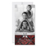 311-Family Christmas Damask Photo Card Silver Bow