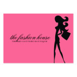 311 Fashionista Silhouette Pink Chubby Card business cards