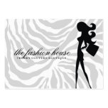 311-Fashionista Silhouette Zebra Chubby Card Business Card Template