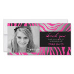 311 Faux Silver Zebra | Graduation Thank you photo cards