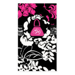 311-Flower Flaunt | Hangbag Silhouette Business Card Template