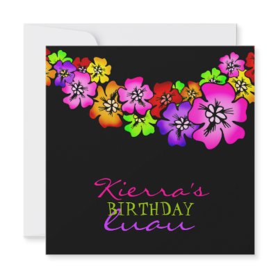 311 Flower Shower Lei Invitation | Black by Jill311