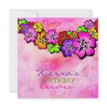 311 Flower Shower Lei Invitation | Pink Tye Dye