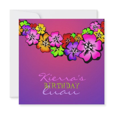 311 Flower Shower Lei Invitation | Sunset by Jill311