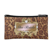 311 Glam Crazy Bride Leopard or DIY Clutch Cosmetic Bags
