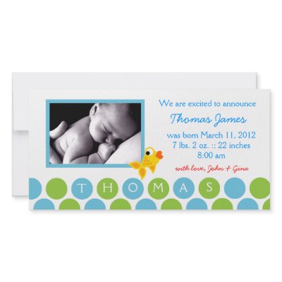 311-GOLD FINZ BABY BOY ANNOUNCEMENT 2 by Jill311
