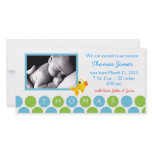 311-GOLD FINZ BABY BOY ANNOUNCEMENT 2 photo cards
