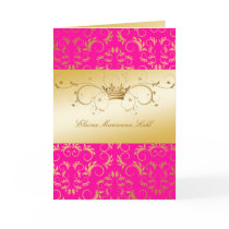 311-Golden diVine Passion Pink Greeting Card