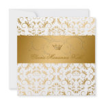 311-Golden diVine White Delight Sweet 16 Custom Invitation