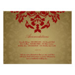 311-Golden Flame Accommodation Card Custom Invitations