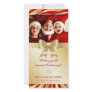 311-Golden Red Zebra Bow Christmas Photo Card