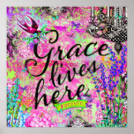 311 Grace Lives Here Wall Hanging Print