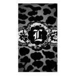 311-GRAY STORM LEOPARD & LACE BUSINESS CARDS