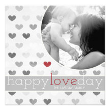 311 Happy Love Day Black White Photo Valentine Personalized Invite