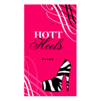 311-HOTT HEELS PINK PASSION FRUIT BUSINESS CARD TEMPLATE