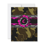 311-Hott Pink Camo Invitation