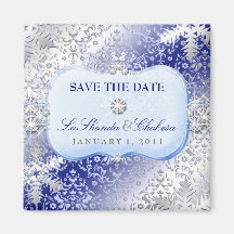 311-Ice Princess Winter Save the Date Refrigerator Magnet