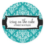 311 Icing on the Cake Teal Round Stickers