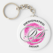 311-I'm A Double D (Designated  Driver) Pink Kiss Key Chain
