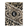 311-IMPERIAL LEOPARD & LACE SEPIA INVITATION