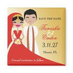 311- Indian Beauty Bride with Groom Refrigerator Magnet