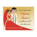 311 Indian Bride & Groom Save the Date Postcard