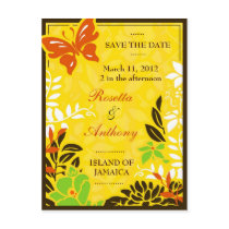 311-JAMAICAN GARDEN SAVE THE DATE POST CARD
