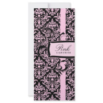 311-Julianna Pink Liquorice Damask Full Color Rack Card