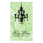 311-KEY LIME VINTAGE DAMASK BUSINESS CARD TEMPLATE