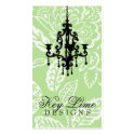 311-KEY LIME VINTAGE DAMASK business cards